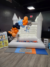 Lux Mini White Castle Bounce House with Attached Ball Pit
