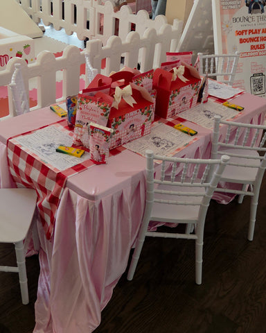 Children’s Table & Chair Rental Set (Seats 12 & Includes Table Cloths)